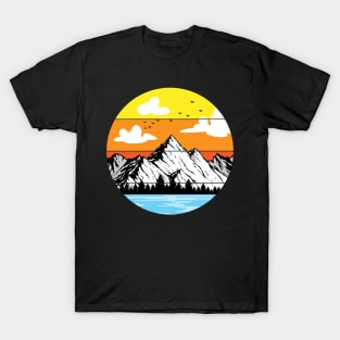 Landscape mountains vintage design T-Shirt